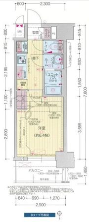プレサンス堺筋本町エグゼブランの間取り画像