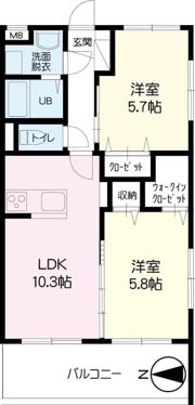 ウイング コートの間取り画像