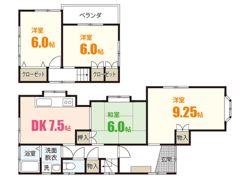 相田3丁目リノベ貸家の間取り画像