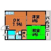 コーポラストピアⅡ番館の間取り画像