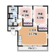 クレセールメゾンBの間取り画像