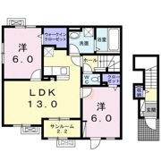 コーポラス院台 Aの間取り画像