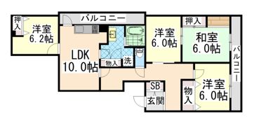 フラッツエムズの間取り画像