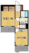 ギャラン小文字の間取り画像
