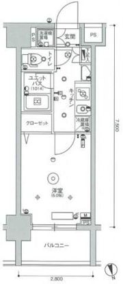 スカイコート蒲田ガーデンの間取り画像