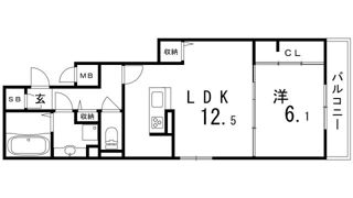 グレイスコート住吉本町の間取り画像