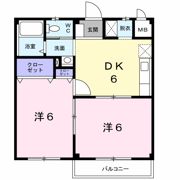 コーポ青垣 Aの間取り画像
