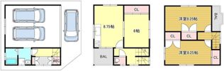 門真市三ツ島戸建の間取り画像