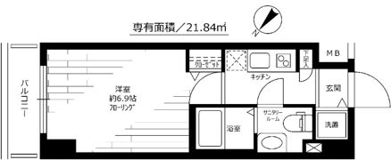 ガラ・シティ横浜西口の間取り画像