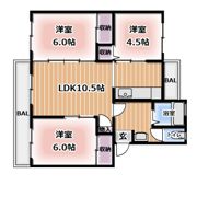 香里三井団地の間取り画像