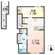 つくば市大曽根新築アパート②の間取り画像