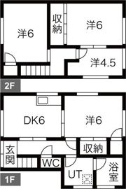一宮市三ツ井戸建ての間取り画像