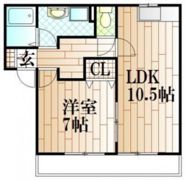 ARROWS Casa MONOPLUS福富東 D棟の間取り画像