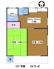 コーポ啓友関町の間取り画像