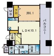 KDXレジデンス大濠ハーバービュータワーの間取り画像