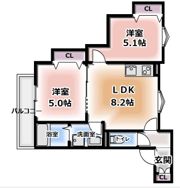 クリエオーレ大池町Ⅱの間取り画像