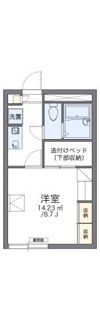 レオパレスリバーサイド桂木の間取り画像