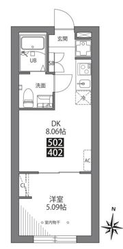 三ノ輪アパートメントの間取り画像