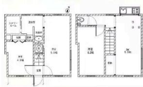 世田谷区松原一丁目戸建の間取り画像