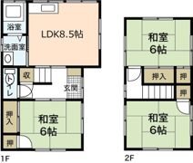 小田貸家（戸坂山根1丁目）②の間取り画像