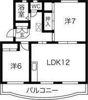 グリーンハイツ萩丘Bの間取り画像