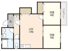 K&M海田東コーポの間取り画像