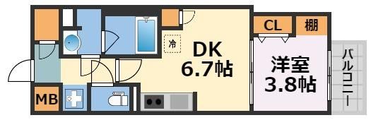 Dimora靭公園の間取り画像