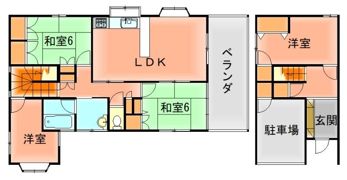 海神5丁目貸家の間取り画像