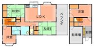 海神5丁目貸家の間取り画像