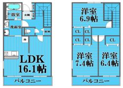 リブリ・白楽SDNの間取り画像