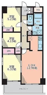 コンポステラ飯塚の間取り画像