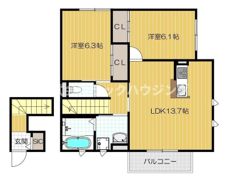 パレみなみのの間取り画像