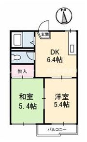 ヘイゼルハイツ A棟の間取り画像