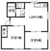 コーポラスB棟の間取り画像