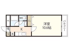 JRBハイツ倉敷駅前の間取り画像