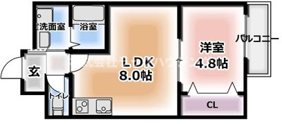 フリーディオ門真Ⅴの間取り画像