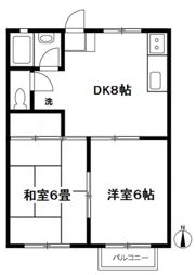 皇山町ハイツの間取り画像