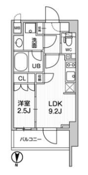 シーズンフラッツ押上テラスの間取り画像