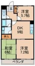 パティオ杁ヶ池の間取り画像