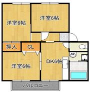 ウィンディア潤崎 Bの間取り画像
