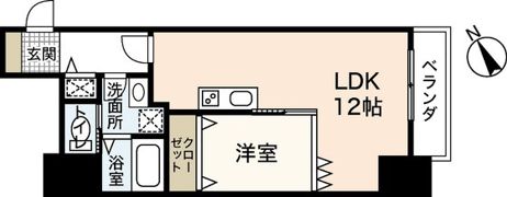 京橋町レジデンス広島駅前通りの間取り画像