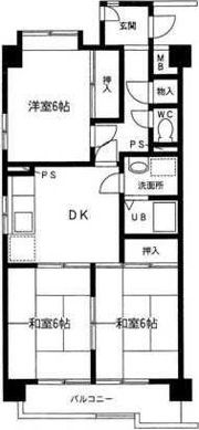 永楽ハイツの間取り画像