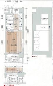 エステムコート梅田茶屋町デュアルスペースの間取り画像