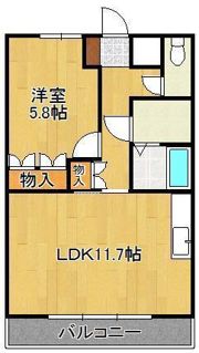 ヒルズ宮ノ下Aの間取り画像