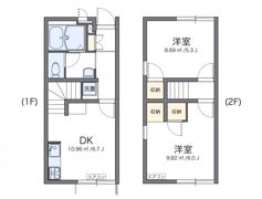 レオパレスフェリーチェ南新木の間取り画像