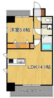 MDIプロスコルディア黒崎駅前の間取り画像