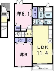 ブリーゼAの間取り画像