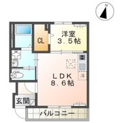 Hackberry雅（ハックベリーミヤビ）の間取り画像