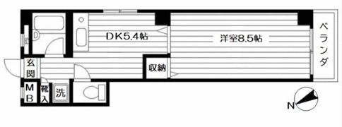 ライフ山手Ⅱの間取り画像