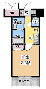 エス・キュート城東中央の間取り画像